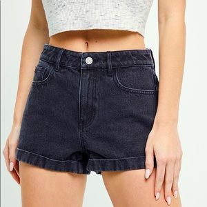 PacSun black denim mom shorts size 24